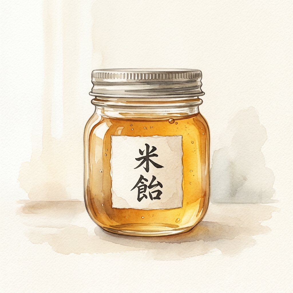 米飴の瓶のイラスト